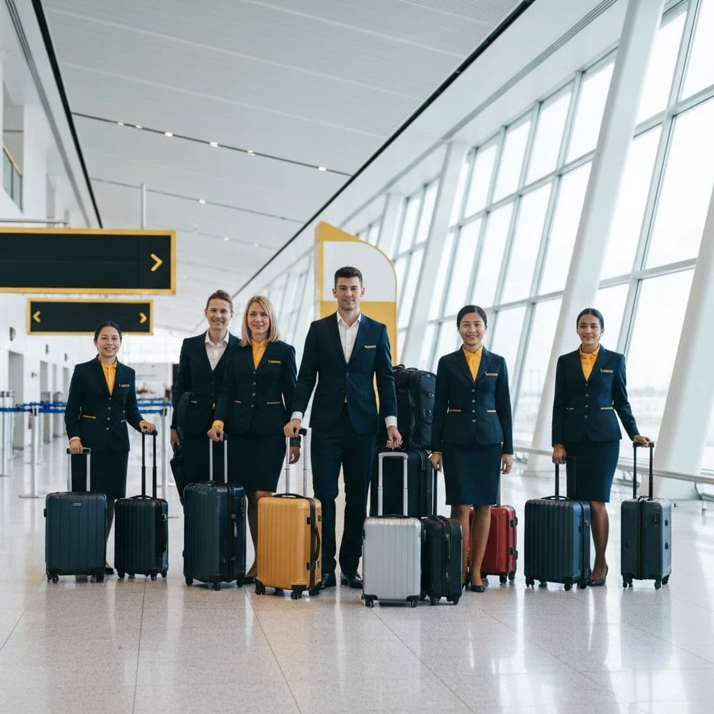 Workers at Airport Departure